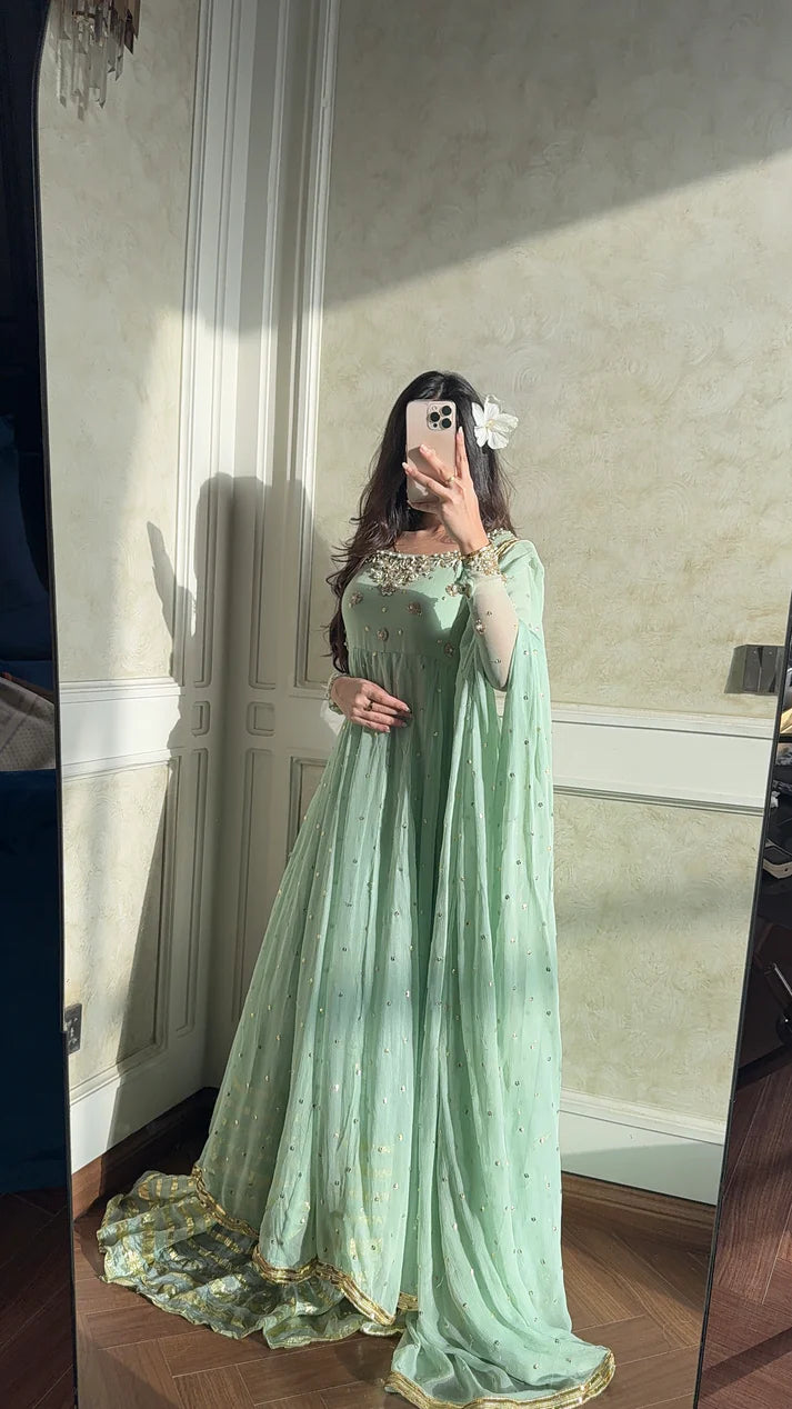 Elara Sage – Couture Hand Embellished Set