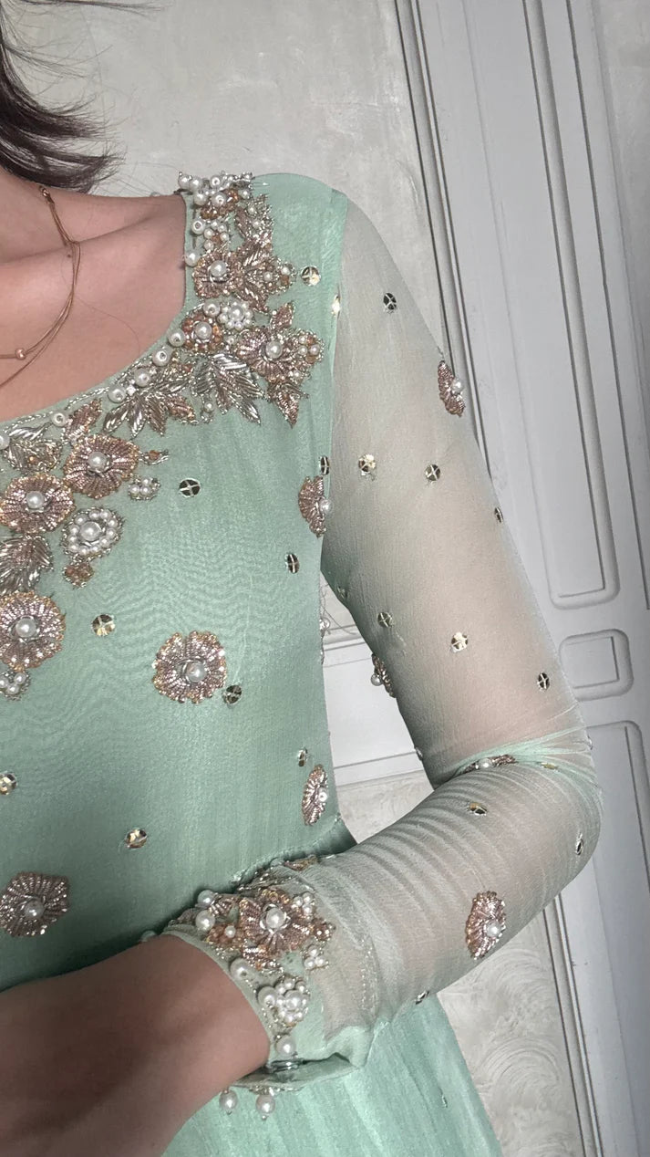 Elara Sage – Couture Hand Embellished Set