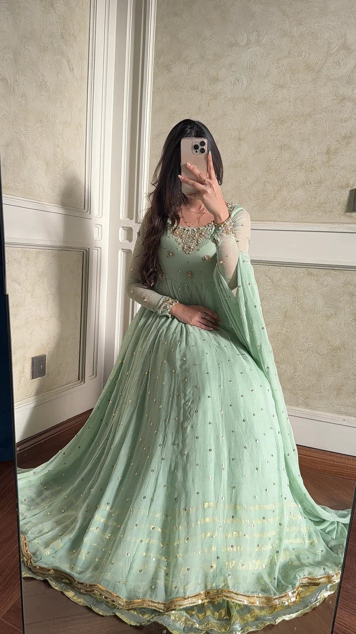 Elara Sage – Couture Hand Embellished Set