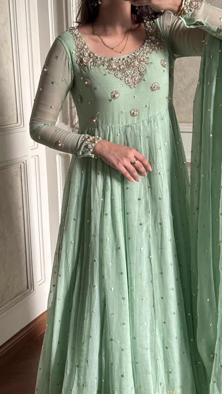 Elara Sage – Couture Hand Embellished Set