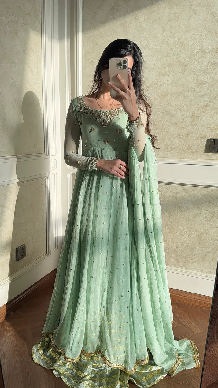 Elara Sage – Couture Hand Embellished Set