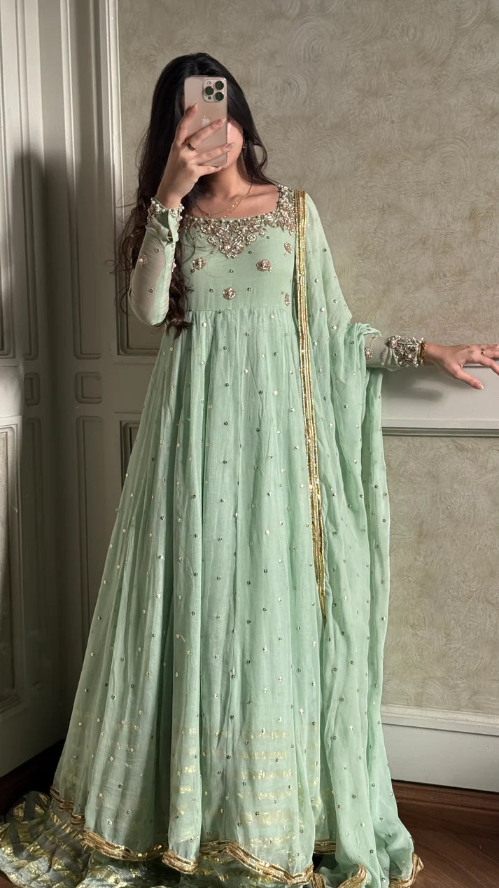 Elara Sage – Couture Hand Embellished Set