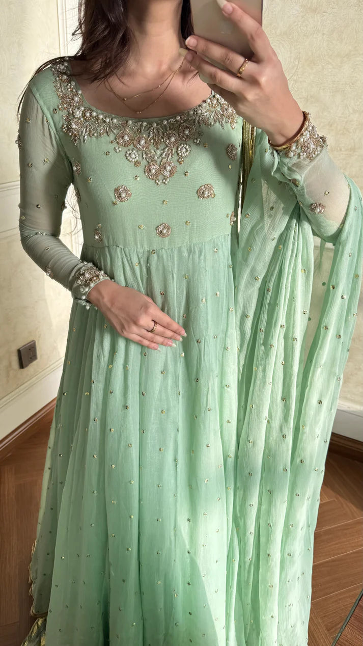 Elara Sage – Couture Hand Embellished Set