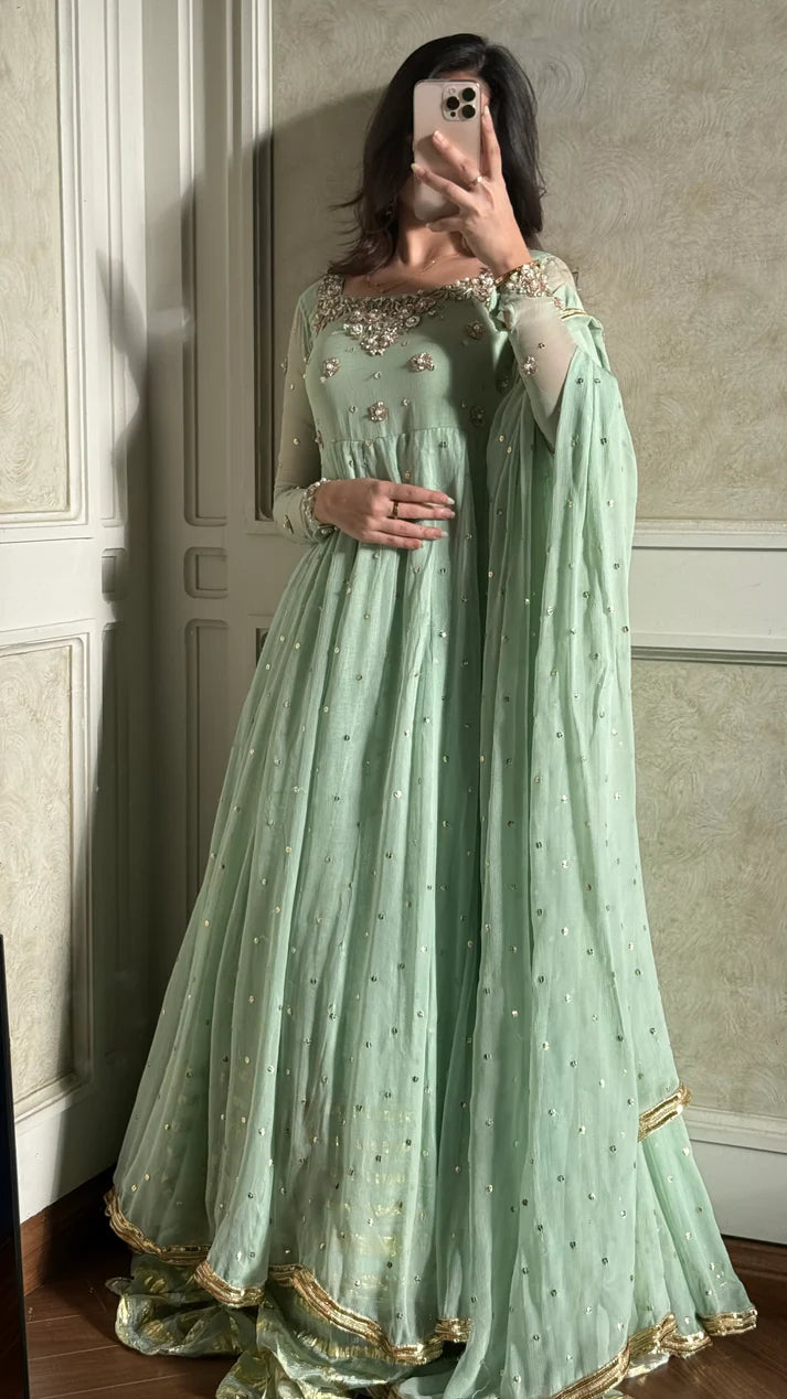 Elara Sage – Couture Hand Embellished Set